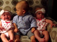 baby meets twins his reaction is